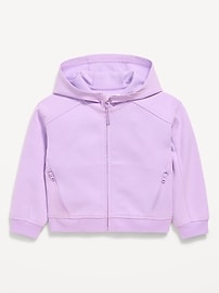 Image number 1 showing, Oversized Dynamic Fleece Full-Zip Hoodie for Toddler Girls