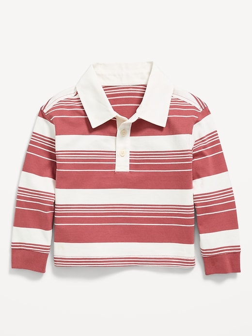 Image number 1 showing, Oversized Long-Sleeve Rugby Shirt for Toddler Boys