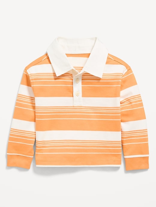 Image number 1 showing, Oversized Long-Sleeve Rugby Shirt for Toddler Boys