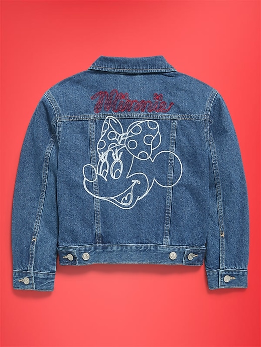 Image number 6 showing, Old Navy x Disney Minnie Mouse Oversized Jean Trucker Jacket for Girls