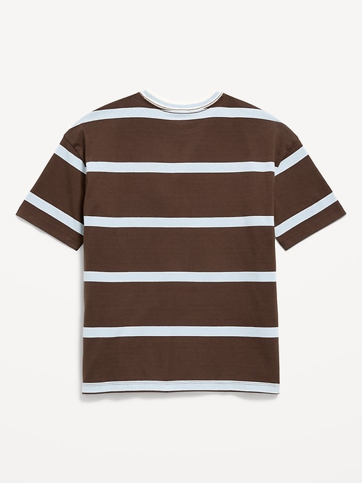 Image number 2 showing, Oversized Short-Sleeve Striped T-Shirt for Boys