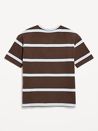 Image number 2 showing, Oversized Short-Sleeve Striped T-Shirt for Boys
