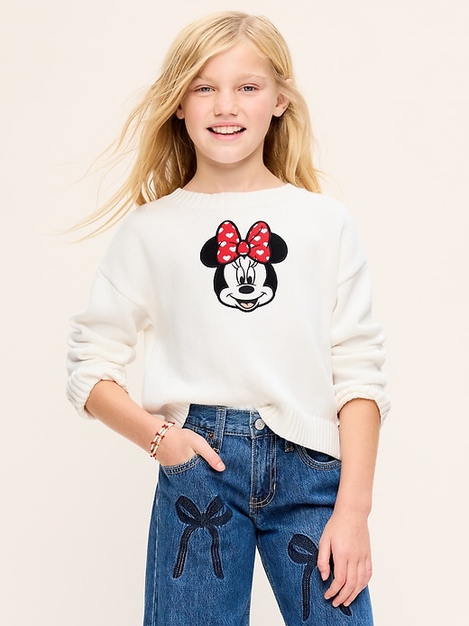 Image number 2 showing, Old Navy x Disney Minnie Mouse Graphic Pullover Sweater for Girls