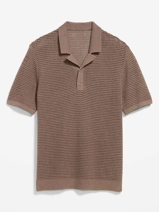 Image number 3 showing, Short-Sleeve Polo Sweater
