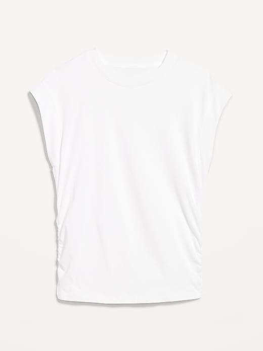 Image number 4 showing, Cap-Sleeve Side-Cinch Top