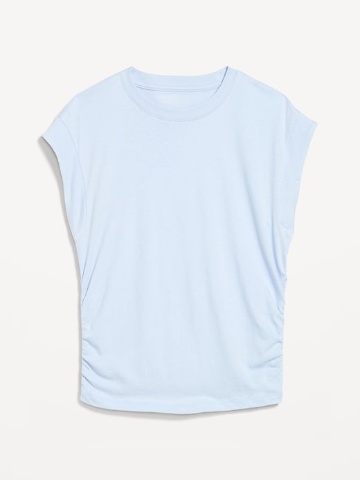 Image number 4 showing, Cap-Sleeve Side-Cinch Top