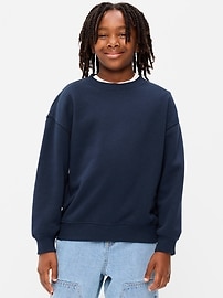 Image number 1 showing, Favorite Fleece Oversized Crew-Neck Sweatshirt for Boys