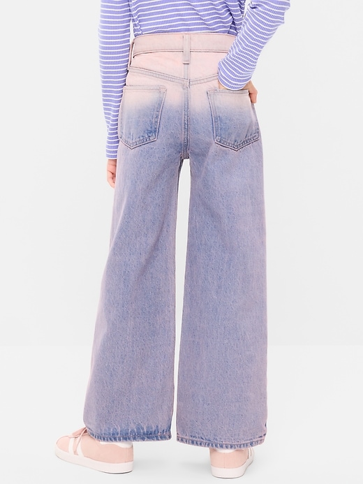 Image number 2 showing, High-Waisted Ombré Baggy Wide-Leg Jeans for Girls