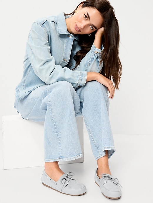 Image number 2 showing, Faux-Suede Boat Shoes for Women