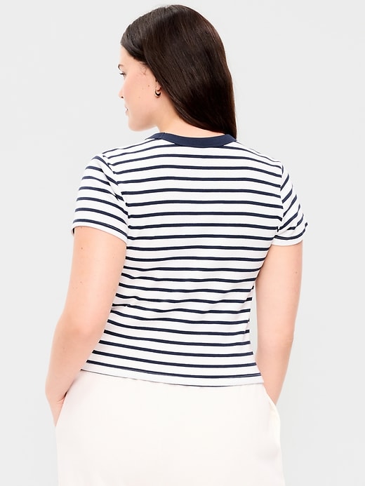 Image number 6 showing, Snug Crew-Neck Ribbed T-Shirt