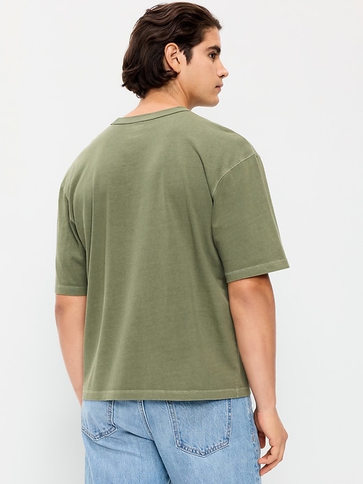 Image number 2 showing, Garment-Dyed Heavyweight Cropped T-Shirt