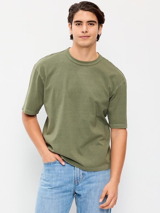 Image number 1 showing, Garment-Dyed Heavyweight Cropped T-Shirt