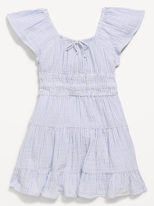 Image number 1 showing, Short-Sleeve Striped Fit & Flare Dress for Girls