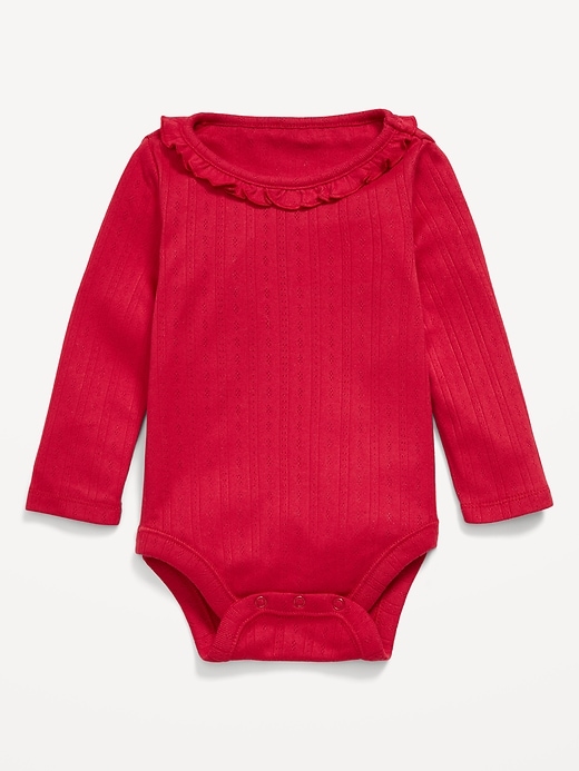 Image number 1 showing, Cozy-Knit Long-Sleeve Bodysuit for Baby