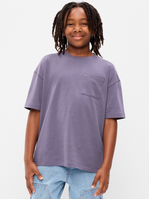 Oversized Short-Sleeve Pocket T-Shirt for Boys