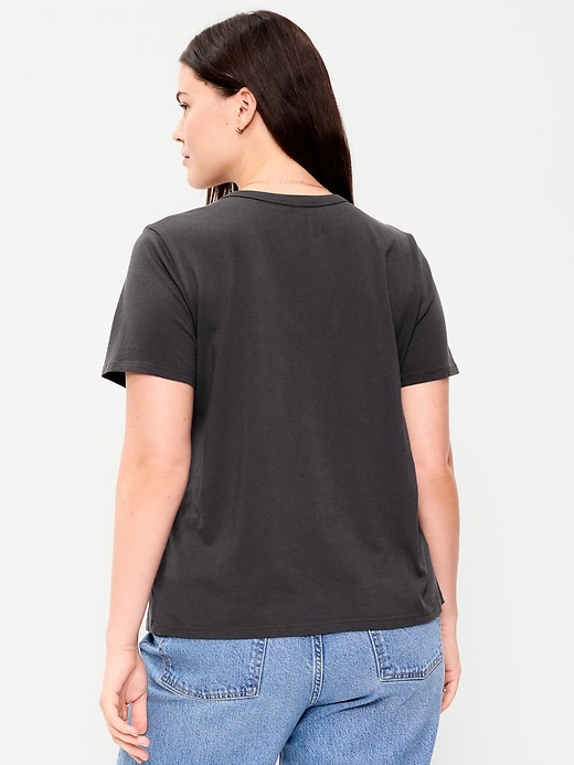L'image numéro 6 présente T-shirt passe-partout ras du cou
