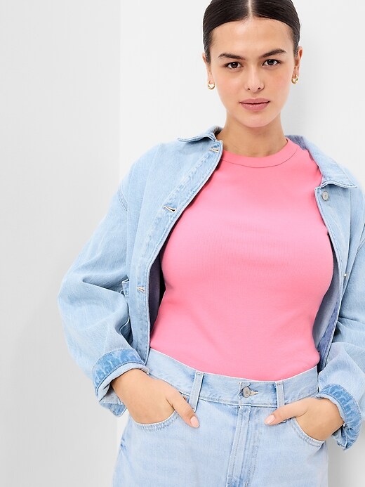 Image number 3 showing, Snug Crop T-Shirt