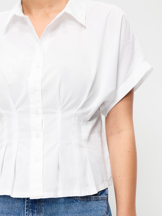 Image number 3 showing, Slim-Waisted Button-Down Shirt