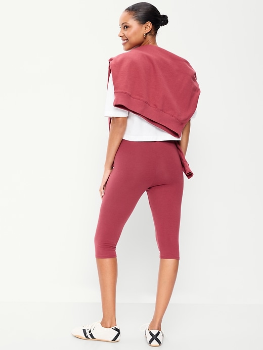 Image number 3 showing, High-Waisted Fashion Layering Capri Legging