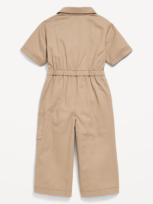 Image number 2 showing, Short-Sleeve Utility Jumpsuit for Toddler Girls
