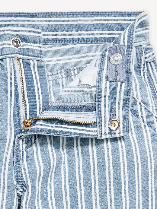 Image number 3 showing, Super Baggy Striped Wide-Leg Carpenter Jeans for Girls