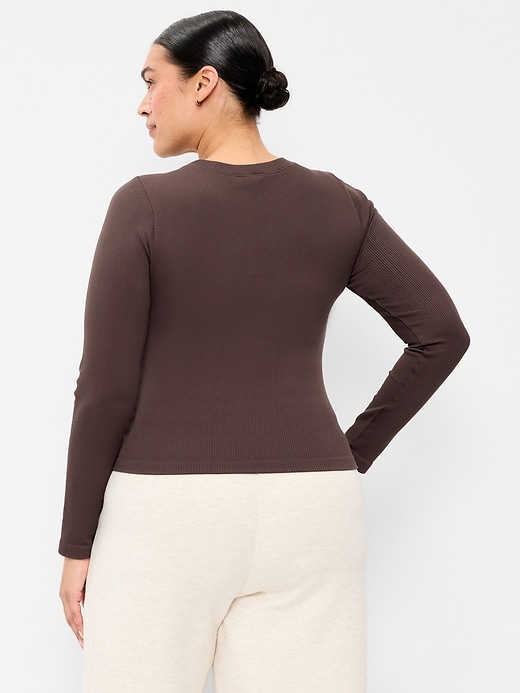 Image number 8 showing, Exhale Seamless Fitted Rib T-Shirt