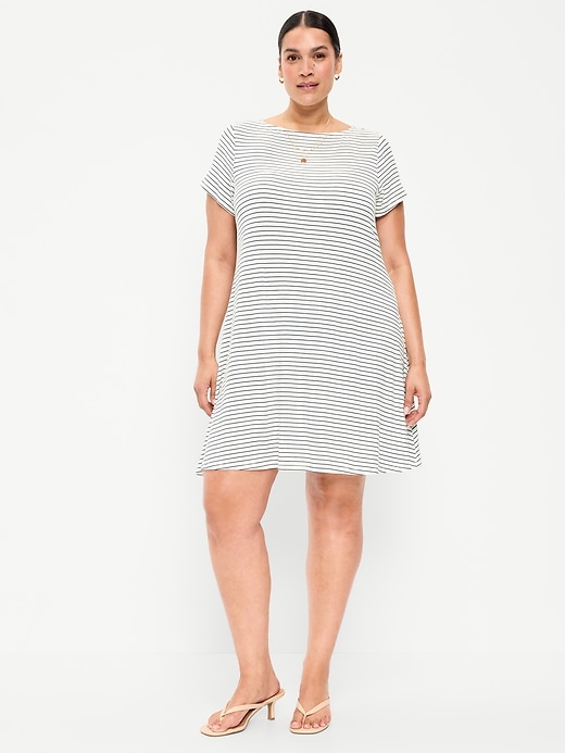 Image number 8 showing, Short-Sleeve Mini Swing Dress