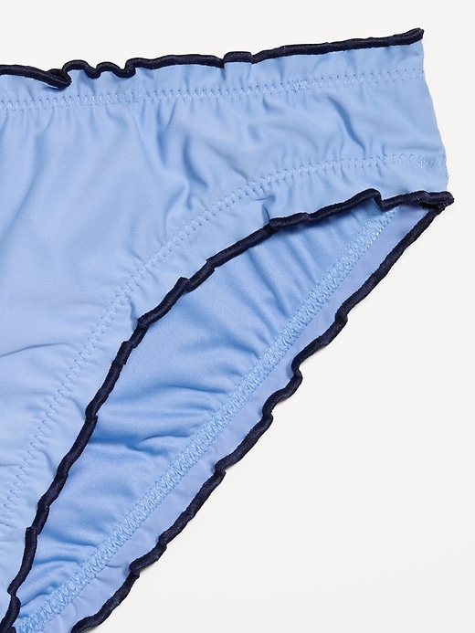 Image number 9 showing, Mid-Rise Ruffle Trim Swim Bottoms