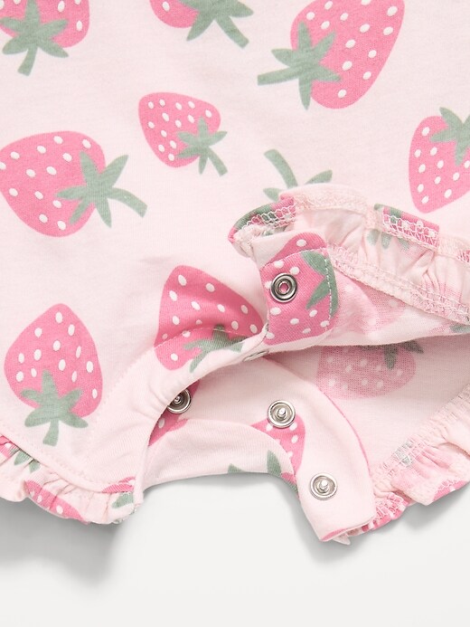 Image number 4 showing, Printed Sleeveless Tie-Strap Romper for Baby