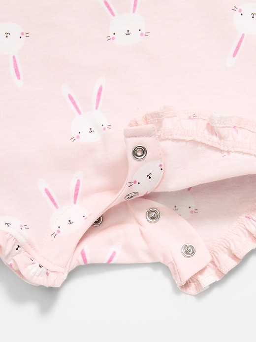 L'image numéro 3 présente Barboteuse sans manches à bretelles nouées à motif pour bébé