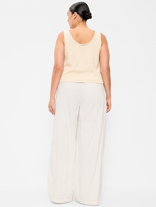Image number 8 showing, High-Waisted Taylor Trouser Wide-Leg Pants