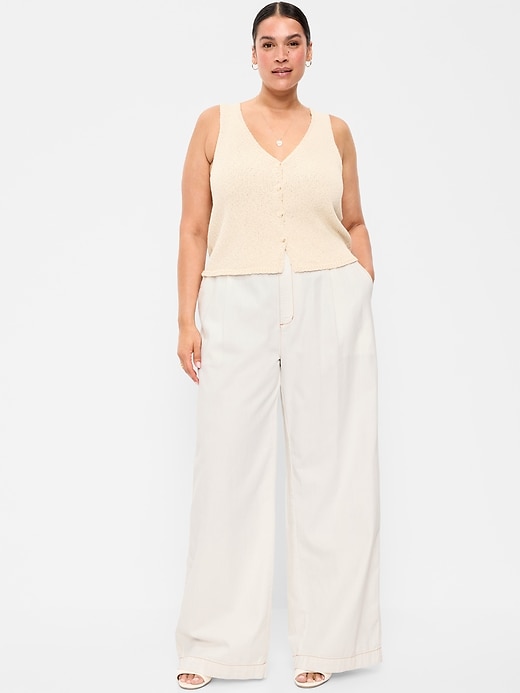 Image number 7 showing, High-Waisted Taylor Trouser Wide-Leg Pants