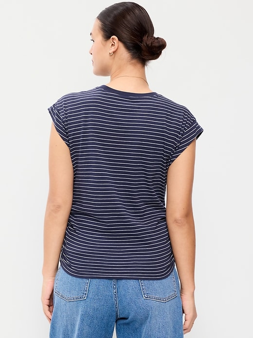 Image number 6 showing, Cap-Sleeve Side-Cinch Top