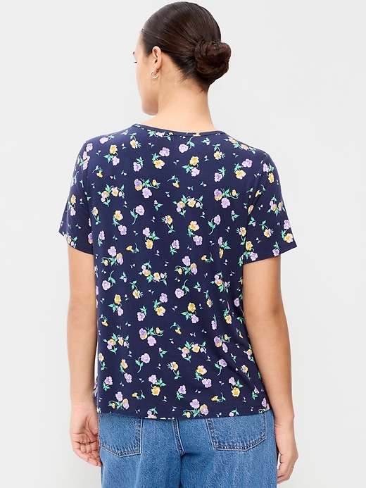 L'image numéro 5 présente T-shirt ras du cou luxueux