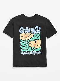 Image number 1 showing, Short-Sleeve Oversized Graphic T-Shirt for Girls