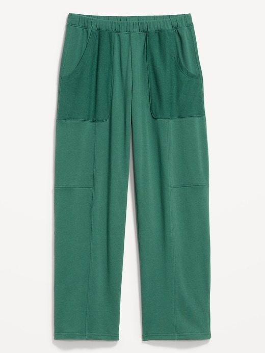 Image number 5 showing, Mid-Rise SoComfy Seamed Barrel Sweatpants