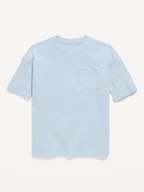 Oversized Short-Sleeve Pocket T-Shirt for Boys