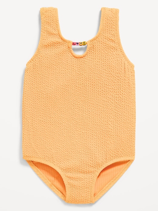Image number 1 showing, Textured Beaded One-Piece Swimsuit for Toddler Girls