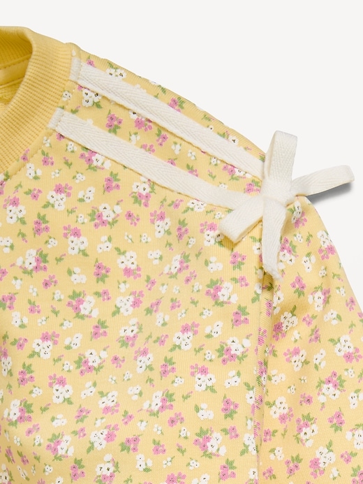 L'image numéro 3 présente Ensemble de chandail à motif en coton ouaté à manches longues et short pour Toute-petite fille