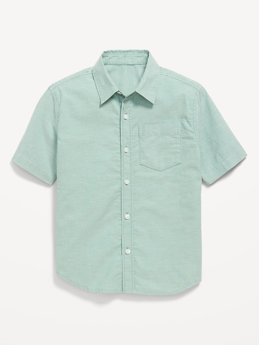 Image number 1 showing, Short-Sleeve Pocket Oxford Shirt for Boys