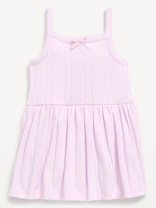 L'image numéro 1 présente Robe cache-couche en tricot pointelle pour bébé