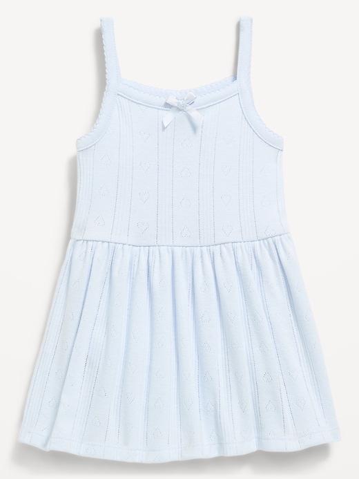 L'image numéro 1 présente Robe cache-couche en tricot pointelle pour bébé