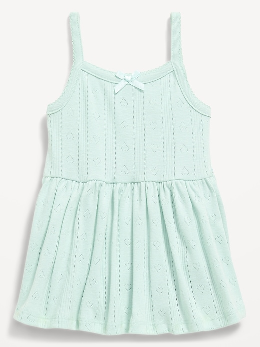 L'image numéro 1 présente Robe cache-couche en tricot pointelle pour bébé