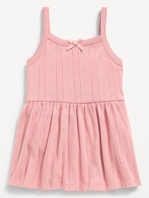 L'image numéro 1 présente Robe cache-couche en tricot pointelle pour bébé