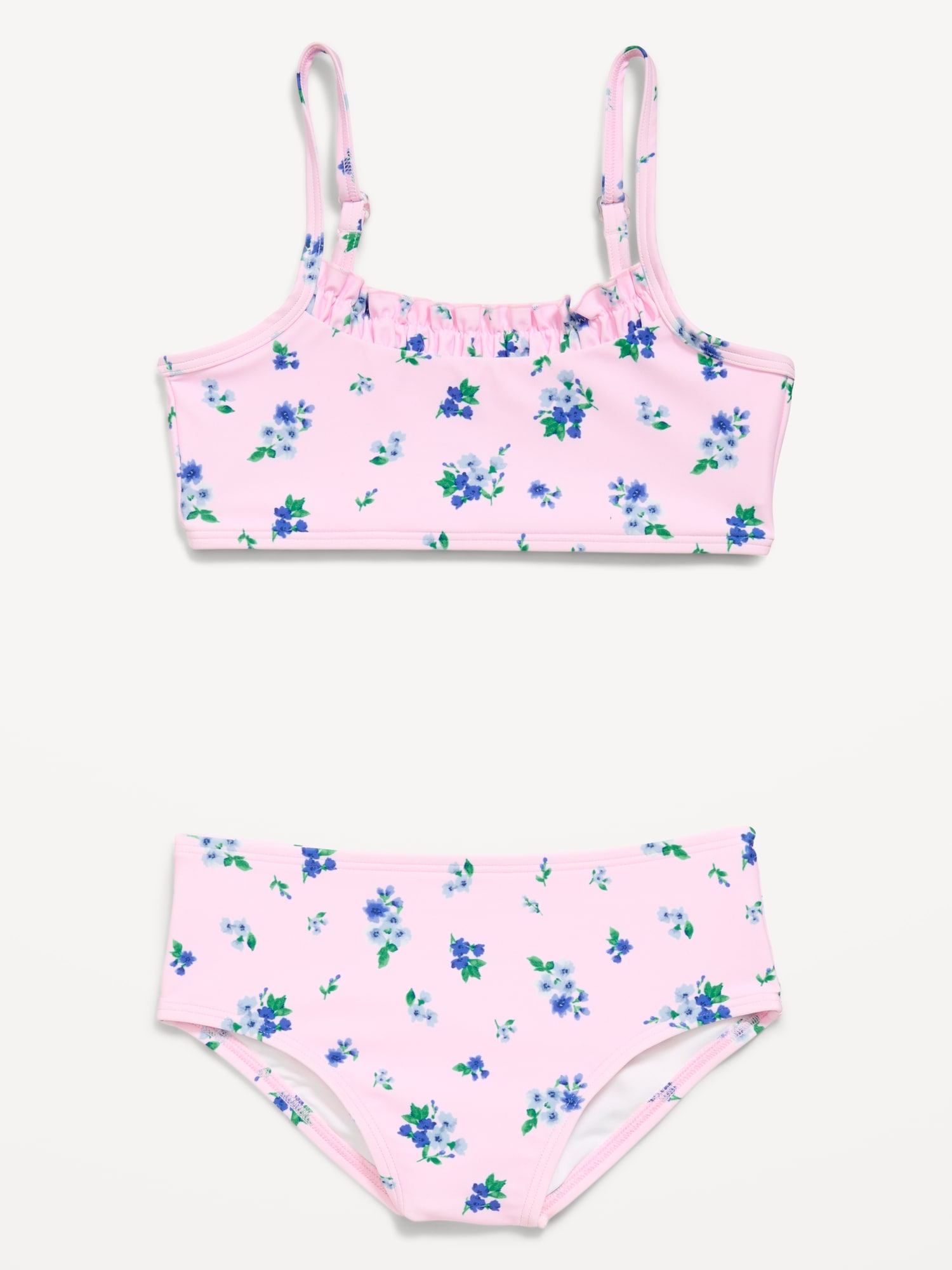 Printed Ruffle-Trim Swim Set for Girls