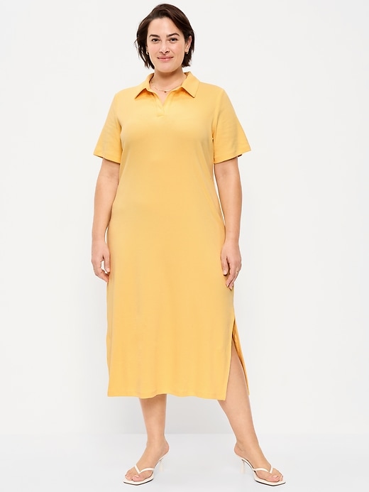 Image number 9 showing, Short-Sleeve Polo Midi Dress