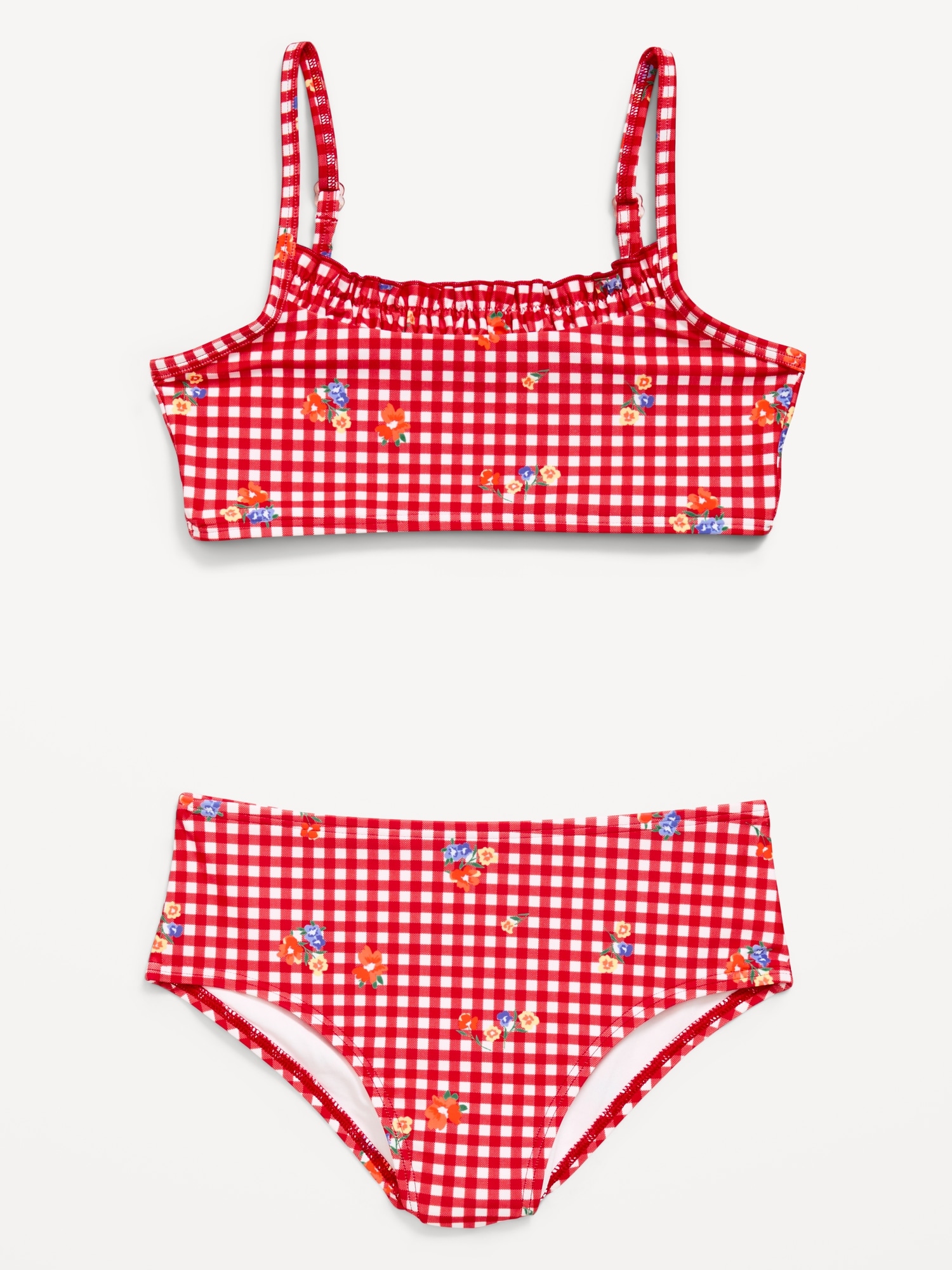 Printed Ruffle-Trim Swim Set for Girls
