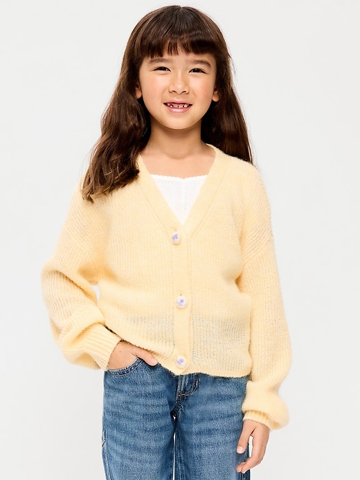 Image number 1 showing, Button-Front Cardigan Sweater for Girls