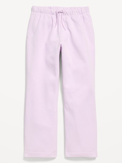 Image number 4 showing, Favorite Fleece High-Waisted Wide-Leg Sweatpants for Girls