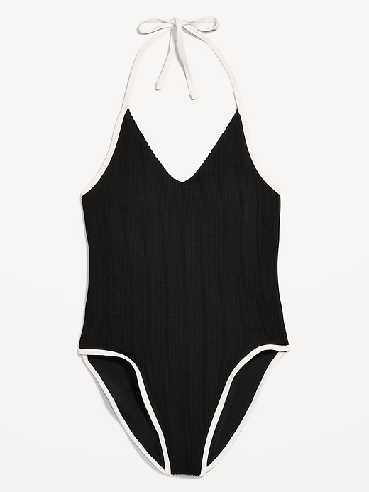 Image number 4 showing, V-Neck Halter Swimsuit